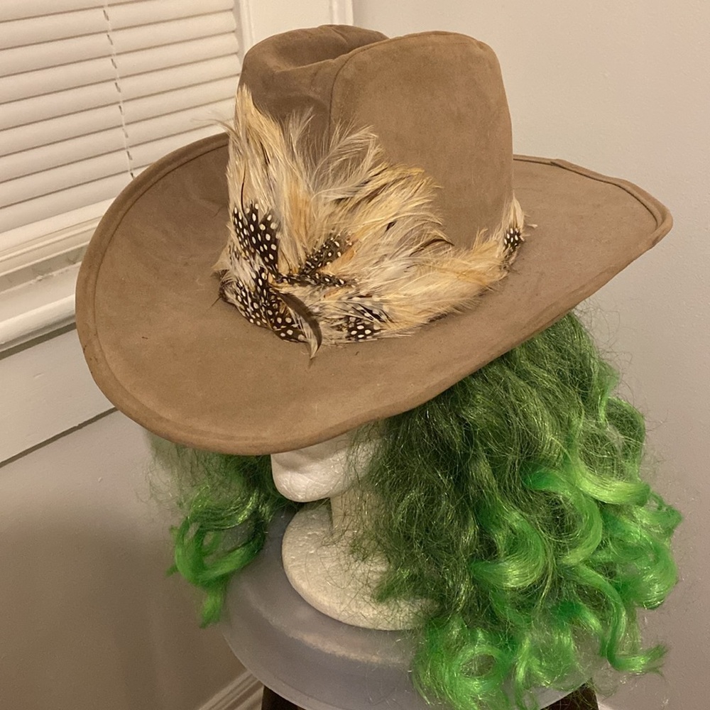 Tan color Stevens brand Western style hat pre-owned, USA